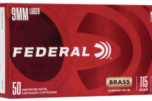 Federal WM5199 Champion Training 9mmLuger 115gr Full Metal Jacket 50 Per Box/20 Case
