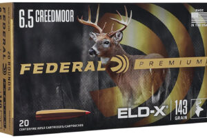 Federal P65CRDELDX1 Premium ELD-X 6.5Creedmoor 143gr 20 Per Box/10 Case
