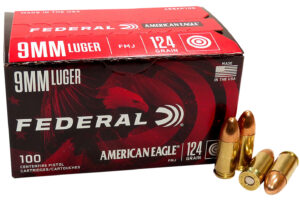 Federal AE9AP100 American Eagle Handgun 9mmLuger 124gr Full Metal Jacket 100 Per Box/5 Case