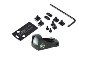 Crimson Trace 0130000201 CTS-1520 Combo Kit Limited Edition Matte Black 1x 3.25 MOA Red Dot Reticle,  Compatible w/Glock,  S&W M&P