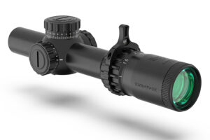 Swampfox Optics THK14241RF Tomahawk II  Black 1-4x 24mm 30mm Tube Bright Fiber Optic Red Reticle