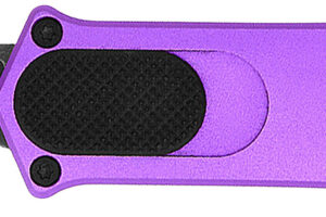CobraTec Knives CALI952PURDNS California 952 *CA Compliant 1.75" OTF Drop Point Plain Black Stonewashed D2 Steel Blade, 3" Purple Anodized Aluminum Handle