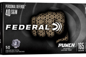 Federal PD40P1G Punch  40S&W 165gr Jacketed Hollow Point 50 Per Box/10 Case