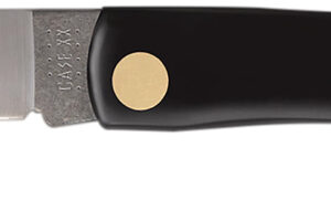 Case 00095 Sod Buster Jr. 2.80" Folding Skinner Plain Etched As-Ground Stainless Steel Blade Black Synthetic Handle