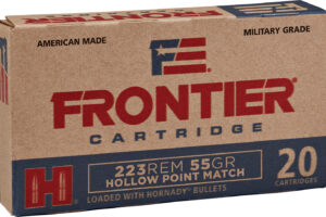 Frontier Cartridge FR140 Military Grade Centerfire Rifle 223Rem 55gr Hollow Point Match 20 Per Box/25 Case