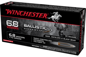 Winchester Ballistic Silvertip Rifle Ammunition 6.8 Western 170 gr. PT 2920 fps 20/ct