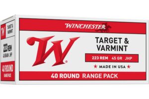 Winchester USA Rifle Ammunition .223 Rem 45 gr. JHP 3600 fps 40/ct