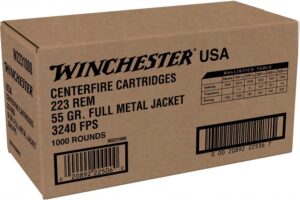 Winchester USA Lake City Rifle Ammunition .223 Rem 55 gr. FMJ 3240 fps 1000/ct (Bulk)