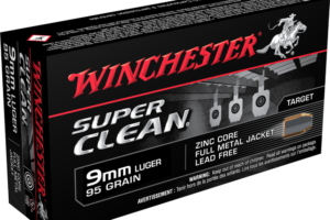 Winchester Super Clean NT Handgun Ammunition 9mm Luger 95 gr. FMJ 1225 fps 50/ct