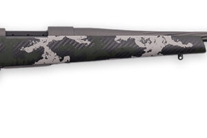 Weatherby VTE653WR8B Vanguard Talon 6.5-300 Wthby Mag 3+1 28" Tungsten Cerakote Peak 44 Blacktooth Carbon Fiber Stock w/ Green & White Sponge Pattern