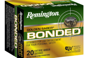 Remington Ammunition 29365 Golden Saber Bonded  40S&W 180gr Bonded Brass Jacketed Hollow Point 20 Per Box/25 Case