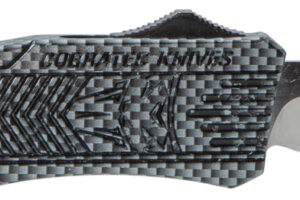 CobraTec Knives MCFCTK1MDNS CTK-1 Medium 3" OTF Drop Point Plain D2 Steel Blade/Carbon Fiber Aluminum Handle Features Glass Breaker Includes Pocket Clip