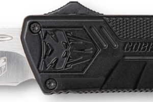 CobraTec Knives BCTLWDNS Lightweight 3.25" OTF Drop Point Plain D2 Steel Blade/Black Aluminum Handle Includes Pocket Clip