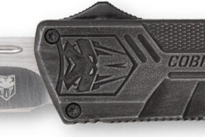 CobraTec Knives SWCTLWDNS Lightweight 3.25" OTF Drop Point Plain D2 Steel Blade/Stonewashed Aluminum Handle Includes Pocket Clip