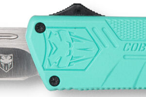 CobraTec Knives TFCTLWDNS Lightweight 3.25" OTF Drop Point Plain D2 Steel Blade/Tiffany Blue Aluminum Handle Includes Pocket Clip