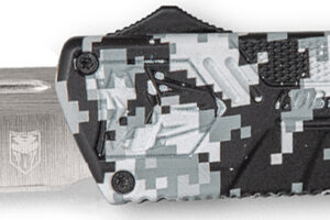 CobraTec Knives WDCCTLETNS Lightweight 3.25" OTF Tanto Plain D2 Steel Blade/Winter Digi Camo Aluminum Handle Includes Pocket Clip