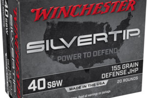 Winchester Ammo W40SWST Silvertip 40S&W 155gr Silvertip Jacket Hollow Point 20 Per Box/10 Case