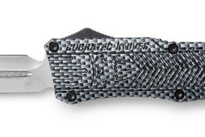 CobraTec Knives LCFCTK1LDAGNS CTK-1 Large 3.75" OTF Dagger Plain D2 Steel Blade/Carbon Fiber Aluminum Handle Features Glass Breaker Includes Pocket Clip