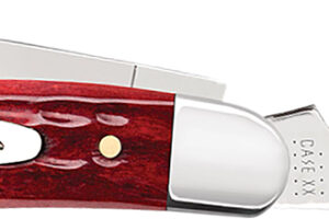 Case 00786 Stockman Medium 2.57"/1.88"/1.71" Folding Clip/Sheepsfoot/Spey Plain Mirror Polished Tru-Sharp SS Blade/Corn Cob Jigged Old Red Bone Handle
