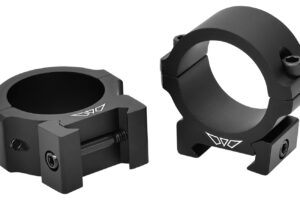 Warne V613M Horizontal Rings Vapor Matte Black 30mm Low 0 MOA