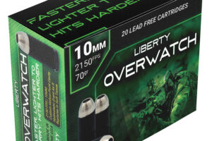 Liberty Ammunition LAOW10MM702150 OverWatch  10mmAuto 70gr Open Cavity Design 20 Per Box/50 Case