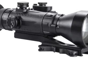 AGM Global Vision 15WP4423484111 Wolverine Pro-4 3AW1 Night Vision Rifle Scope Matte Black 4x70mm Gen 3 Auto-Gated White Phosphor Level 1 Illuminated Red Chevron w/Ballistic Drop Reticle