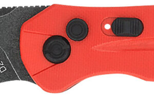 CobraTec Knives REDDIABLOAUTO Diablo 3.50" Folding Black Stonewashed D2 Steel Blade, 4.75" Red Textured G10 Scales Handle