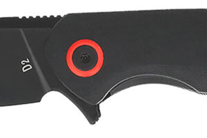 CobraTec Knives CTRATHBLK Rath EDC 3.50" Folding Plain Black D2 Steel Blade, 4.50" Black G10 Handle