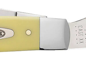 Case 00203 Stockman  Large Folding Clip Point/Spey Plain Tumble Polish Carbon Steel Blade/Smooth Yellow Synthetic Handle