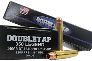 DoubleTap Ammunition 350L140X   350Legend 140gr DT Lead Free 20 Per Box/50 Case