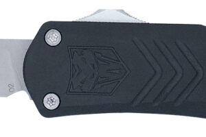 CobraTec Knives SBLKFSXGEN3DNS FS-X Gen III Small 2.75" OTF Drop Point Plain Stonewashed D2 Steel Blade, 3.88" Aluminum Handle