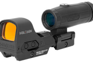 Holosun HE510C-GR/HM3X Black 1x/3x 0.91x1.26" 2 MOA/65 MOA 2 MOA Green Dot/65 MOA Green Circle Reticle