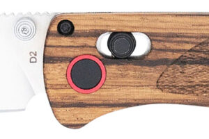 CobraTec Knives CTZWDBLDNS Bar Lock 3" Folding Plain Satin D2 Steel Blade, 4.25" Zebrawood Handle