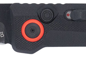CobraTec Knives CTIFRBLK Inferno 3.50" OTF Tanto Plain Black TiCN D2 Steel Blade, 4.75" Black Textured Handle