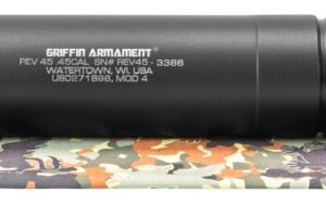Griffin Armament GAREV45M4-W Revolution 45 Cal 1.375" Black Aluminum/Stainless Steel