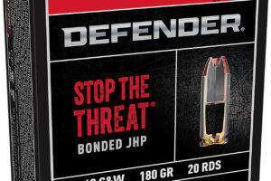 Winchester Ammo S40SWPDB1 Defender 40S&W 180gr Bonded Jacket Hollow Point 20 Per Box/10 Case