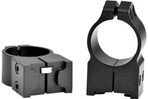 Warne 2R7M Maxima Matte Black Steel 1" Tube High, Fits Ruger M77/Hawkeye/Super Redhawk