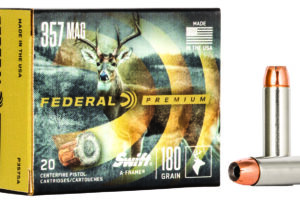 Federal P357SA Premium  357Mag 180gr Swift A Frame 20 Per Box/10 Case