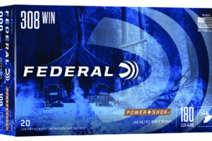 Federal 308B Power-Shok 308Win 180gr Jacketed Soft Point 20 Per Box/10 Case
