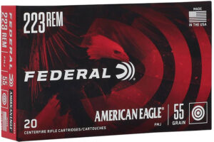 Federal AE223 American Eagle Rifle 223Rem 55gr Full Metal Jacket Boat Tail 20 Per Box/25 Case