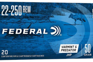 Federal AE22250G American Eagle Varmint & Predator 22-250Rem 50gr Jacketed Hollow Point 20 Per Box/10 Case