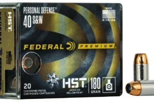Federal P40HST1S Premium Personal Defense 40S&W 180gr HST Jacketed Hollow Point 20 Per Box/10 Case