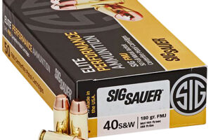 Sig Sauer E40SB250 Elite Ball  40S&W 180gr Full Metal Jacket 50 Per Box/20 Case