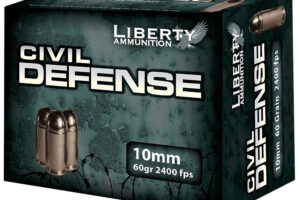 Liberty Ammunition LACD10032 Civil Defense  10mmAuto 60gr Lead Free Fragmenting Hollow Point 20 Per Box/50 Case