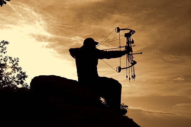 Bowhunter in Sunrise